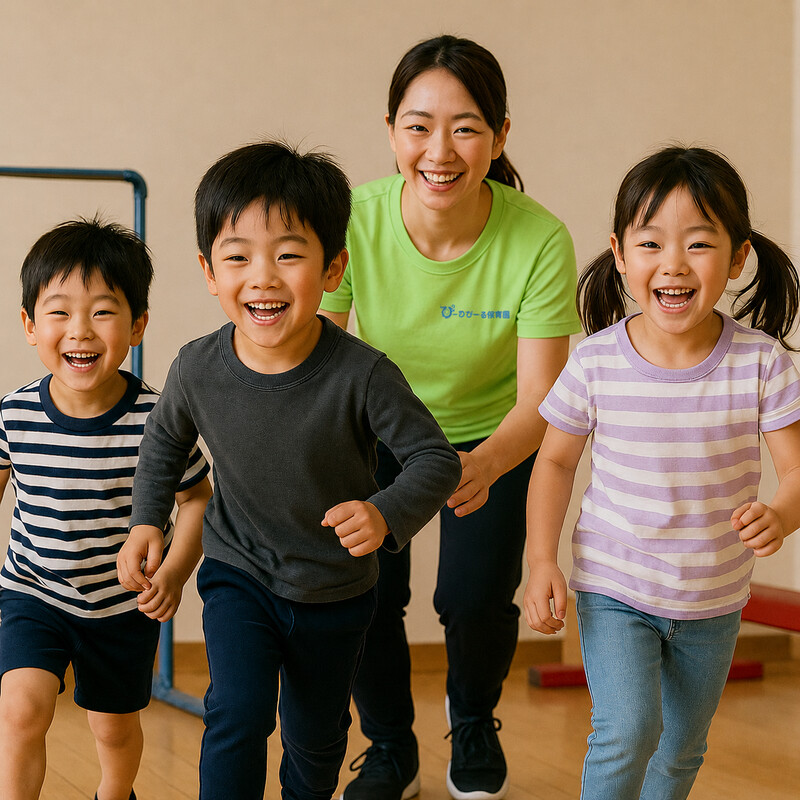 屋外でボール遊びを楽しむ子どもたち